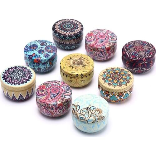 Retro Floral Tin Can Lovely Mini Gift Jewelry Tin Box Cookie Candy Tea Storage Box Candy Gift Case 1PC