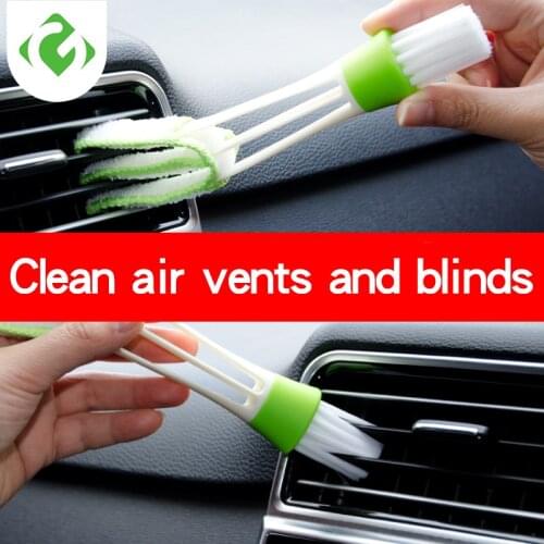 1PC Car Cleaning Brush Double Ended Car Air Vent Slit Cleaner Brush Dusting Blinds Keyboard Cleaning Brushes Home Cleaner