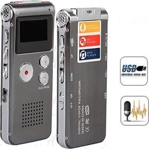 SK-012 8GB mini USB Flash Digital Voice Recorder Dictaphone MP3 Player Grey Pen Drive Grabadora Gravador de voz