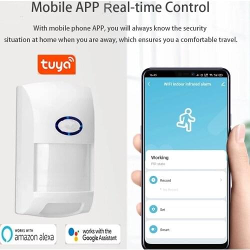 Tuya Smart WiFi Infrared Detectors Outdoor Wireless PIR Alarm Motion Sensor Compatible With Tuya/Smart Life APP Smart Home