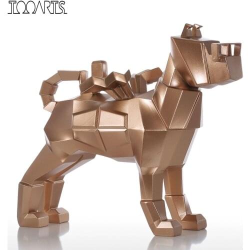 Tomfeel Glasses Dog Resin Sculpture Home Decor Modern Art Figurine Animal Statue Fiberglass