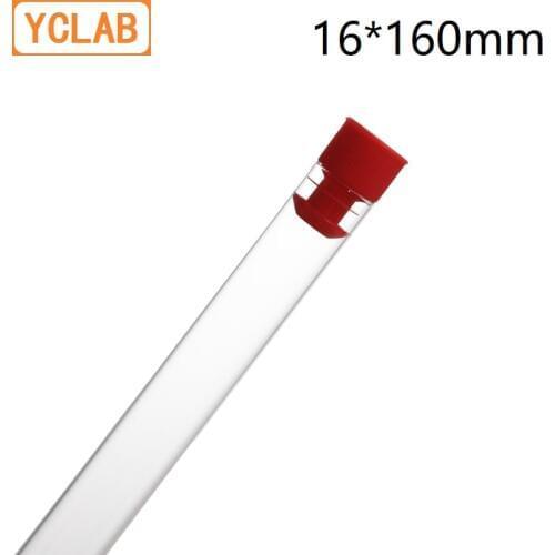 YCLAB 16*160mm Tset Tube with Plastic Stopper Borosilicate 3.3 Glass High Temperature Resistance Laboratory Chemistry Equipment