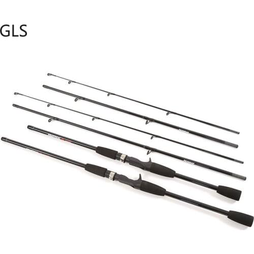 1.8m 2.1m Spinning/Casting Lure Fishing Rod travel ultra light 3 section Carbon Rod Test 3-21g M Action Carbon Fiber Fishing Rod