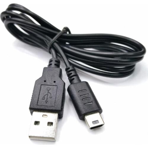 Black 1.2m USB Charger Power Cable Line Charging Cord Wire For Nintendo DS Lite DSL NDSL 100pcs