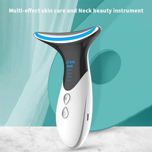 Face Lifting Beauty Device LED Neck Anti Wrinkle Photon Therapy Skin Care EMS Tighten Massager Reduce Double Chin WrinkleRemoval