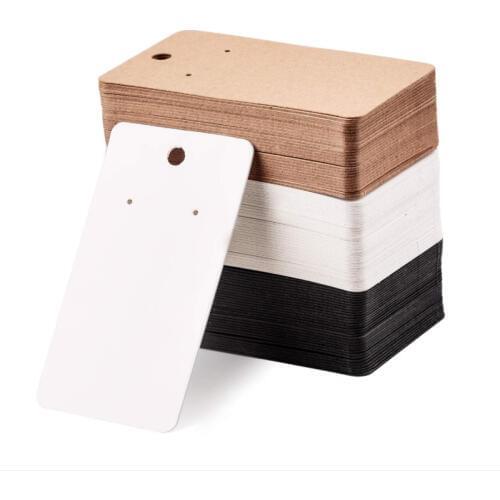 50pcs 5x9cm Earring Display Card Earring Card Holder Blank Kraft Paper Tags for DIY Ear Studs Long Drop Jewelry Display