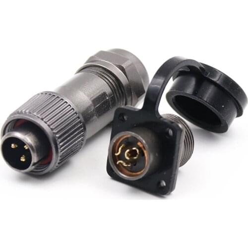 WEIPU ST1210/P+ST1214 Waterproof 2Pin 3Pin 4Pin 5Pin Quick Electrical Connector M12 6 7 9 Pin Aviation Plug Socket Panel Mounts