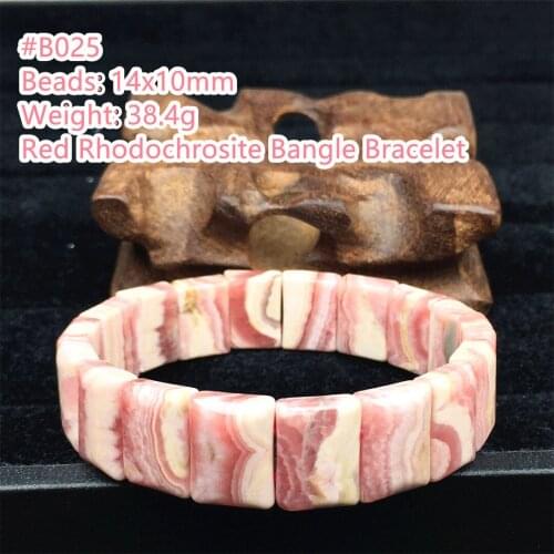 14x10mm Natural Red Rhodochrosite Bracelet Jewelry For Women Men Healing Love Gift Crystal Beads Stone Gemstone Strands AAAAA