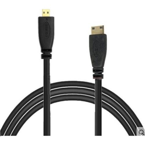 1pc HDMI- compatible 1.4 Mini Male to Micro HDMI Type D Male Video Data Adaptor Cable 1080P 1FT