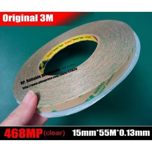 15mm*55M*5.2 mils thick), 3M Transparent High Performance Adhesive Transfer Tape with Adhesive 200MP 468MP for Foam Graphic