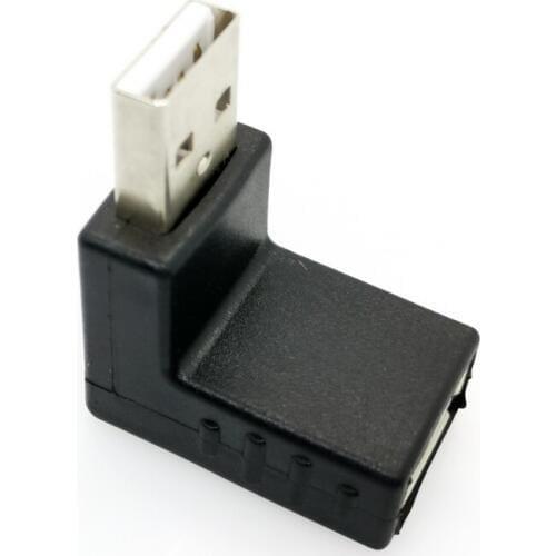 2pcs usb2.0 90 Degree Vertical Up Angled USB2.0 Male to A Female M/F Adapter Connector Converter