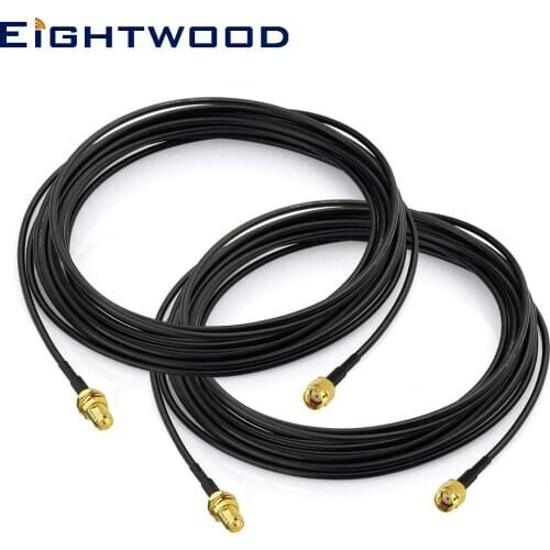 RP-SMA Male to RP-SMA Female RG174 WiFi Antenna Cable 5m for Wireless Mini PCI Express Network Card WiFi Adapter Router Gateway