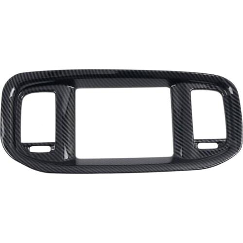 Car Carbon Fiber Style Dashboard GPS Navigation Frame Cover Trim for Dodge Charger 2015-2020