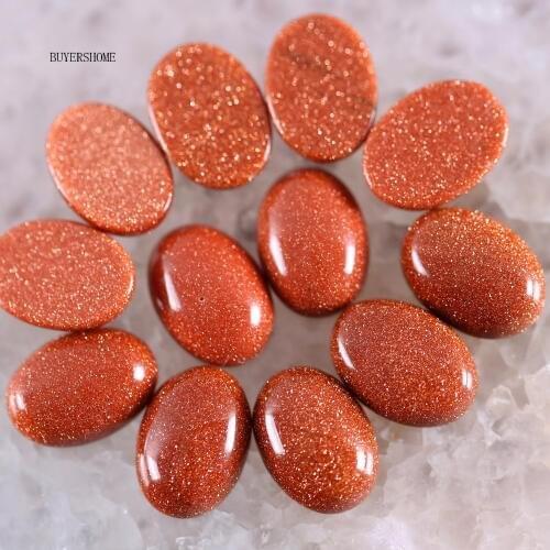 Natural Stone Beads Golden Sandstone Jewelry 13x18MM&12x16MM Oval CAB Cabochon Jewelry Gift Fit Necklace Bracelet Earrings 10Pcs