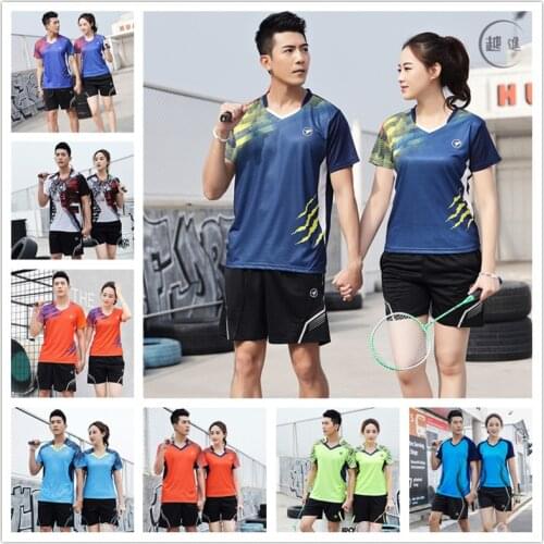 Quick drying, ventilating and sweat absorbing badminton suit for men and womens game wear short sleeve childrens table tennis