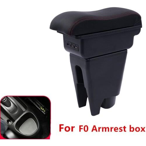 For BYD F0 Armrest box central Store content box with cup holder ashtray with USB interface