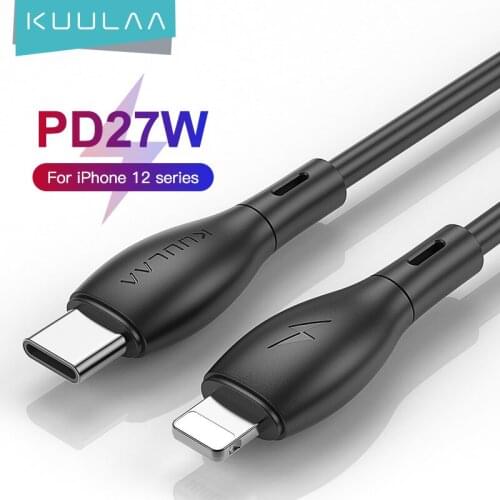 KUULAA USB C to Lightning Cable for iPhone 12 Mini 12 Pro Max 11 8 7 PD 20W 18W Fast Charger Data Cord for Macbook iPad USB-C