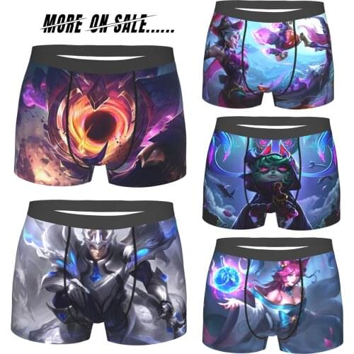 League of Legends Multiplayer Online Battle Arena Game Dark Star Malphite Underpants Homme Panties Man Underwear Sexy Shorts