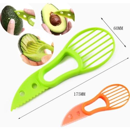 Three in one avocado slicer Avocado slicer,fruit peeler cutter,plastic knife,kitchen vegetable tool,kitchen gadget