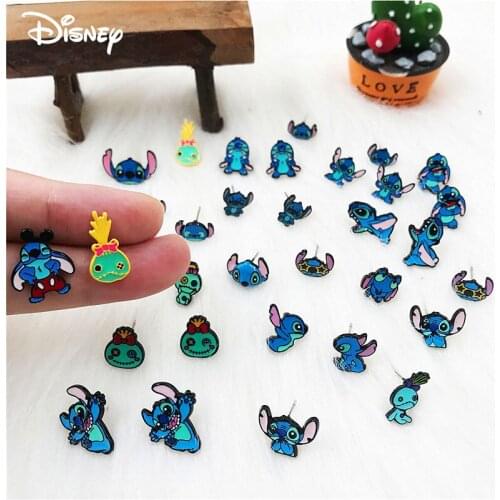 Disney Lilo&Stitch Cartoon Cute Earrings For Womans Kids Earrings Party Fashion Jewelry Gifts Friends Gifts wholesale