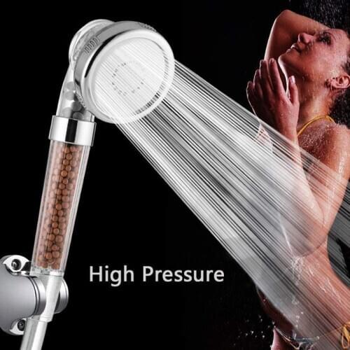 YOOAP 3 Modes Bath Shower Adjustable Jetting Shower Head High Pressure Saving Water Bathroom Anion Filter Shower SPA Nozzle