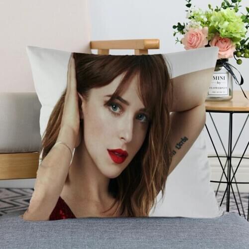 Nice Dakota Johnson Pillow Case Modern Home Decorative Pillowcase 35x35cm,40X40cm(one sides) For Living Room Pillow Cover