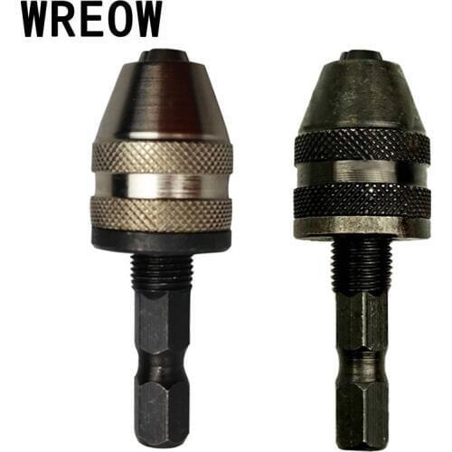 New Keyless Hex Shank Dril Bit Converter Mini Quick Change Chuck Screwdriver Impact Driver Adaptor 0.5 - 3mm Power Rotary Tools