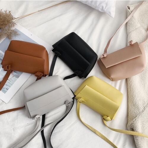 Flip Cover Crossbody Single Shoulder Bag Small Square Handbag for Women Girls Best Sale-WT