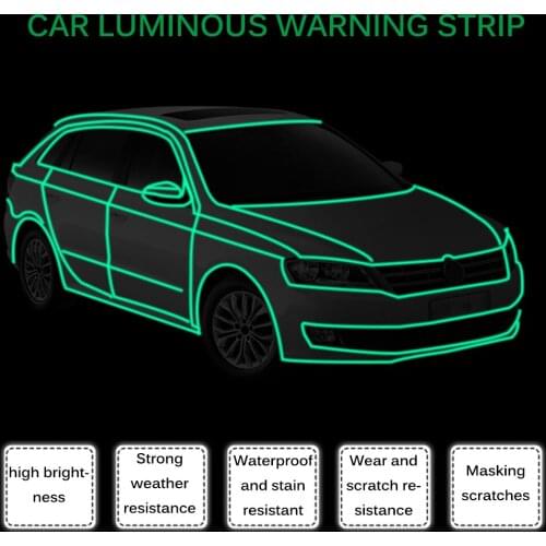 Warning Glow Dark Night Tapes Sticker Reflective Tape Car Stickers Funny Decal DIY Light Luminous Safety Car-Covers Accessories