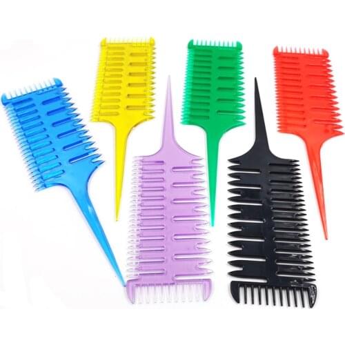 Professional Hair Dyeing Comb Weaving Hair Brush Sectioning Highlight Comb Barber Hairdressing Combs Salon Hair Styling Tool