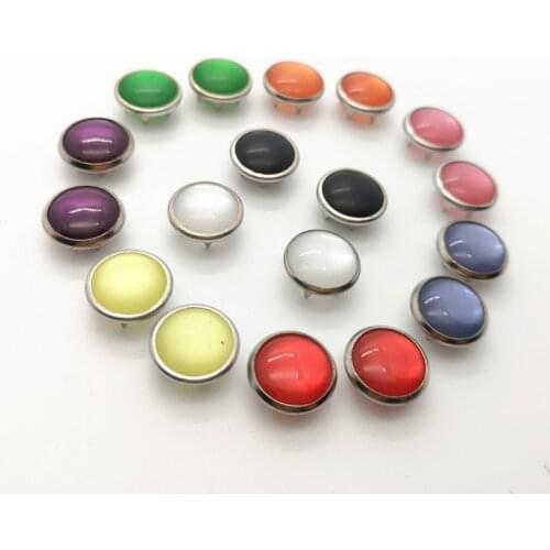 Buttons Colorful Fastener Pearl Botones Scrapbooking Prong Snap buttons Top Fashion Diy 11.7mm 100sets/Lot