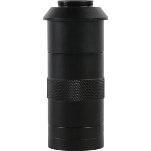 Adjustable 100X Zoom C mount Lens Glass Magnification Eyepiece DIA 40mm 50mm For VGA HDMI USB Industry Video Microscope Camera