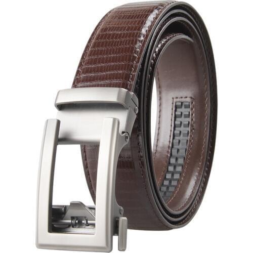 Famous Brand Belt Men Top Quality Genuine Luxury Leather Belts for Men Strap Male Metal Black Leather Automatic Buckle Belts Men