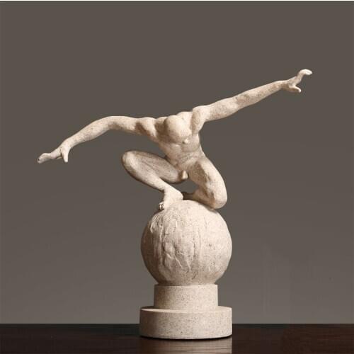 NORDIC ABSTRACT SCULPTURE MOTION CHARACTER STATUE RESIN MINIATURE MODEL HOME BAR DECOR FIGURINES CREATIVE FIGURE ORNAMENT CRAFTS