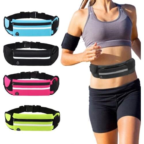 Outdoor Running Waist Bag Sports Mobile Phone Belt Pouch Men Women Hidden Pouch Gym Sports Bags Running Belt Pack