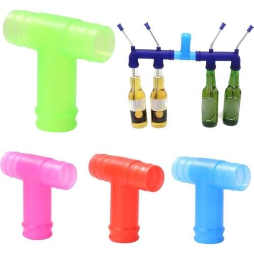 Beer Snorkel Straw Bong Funnel Slammer Double Snorkel Drinking Beer Bar Tools