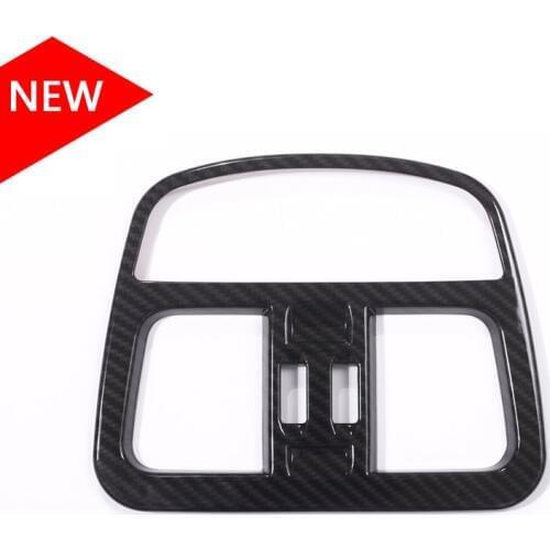 Carbon Fiber ABS Plastic Rear Air Conditioning Outlet Vent Frame Cover Trim Accessories For Maserati Levante 2016 Car-Styling