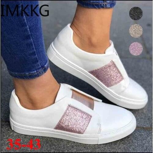 Womens Shoes Fashion Casual Hollow-Out Round Toe Slip On Shoes Flat With Sneakers Female Soft Breathble Shoes