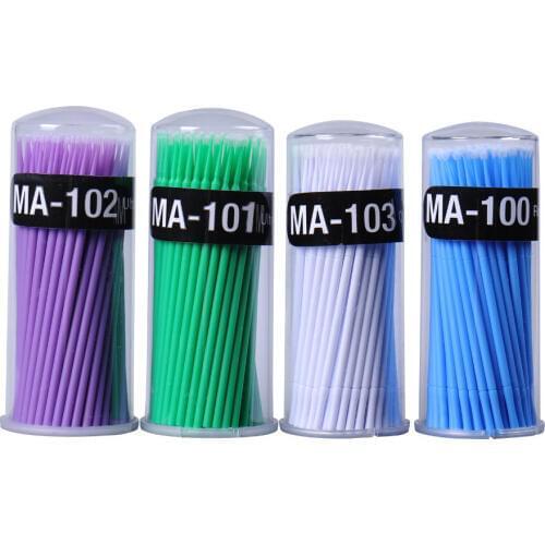 100pcs/lot Durable Micro Disposable Eyelash Extension Individual Applicators Mascara Brush Beauty Makeup Cosmetic Brushes Tool