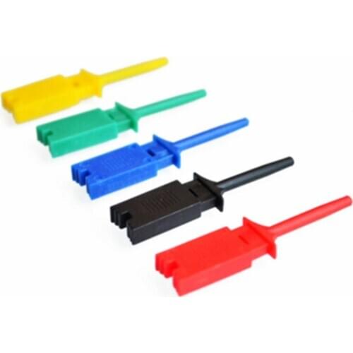 12pcs Test Hooks Clips for Logic Analyzers Logic Test Clip Red Black Yellow Green Blue