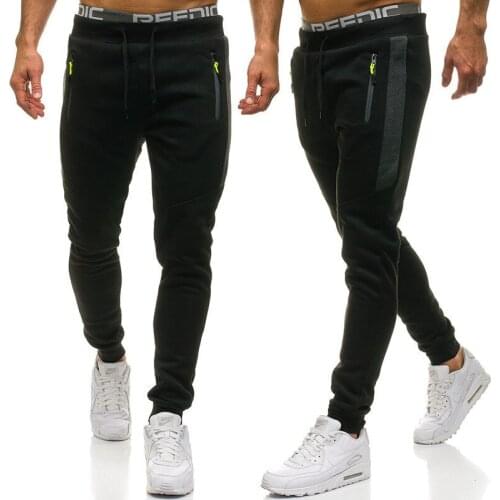 2021 Hot Sale Mens Fashion Casual Pocket Zipper Design Sports Pants Mens Harem Pants M-XXL