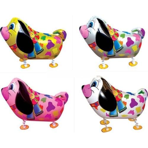 59*41cm walking dog cartoon balloons Toy Birthday Party Inflatable Ballons Aluminum Foil Balloon 10pc