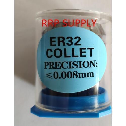 8pcs ER32 collets, Run out tolerance: 0.008mm (13mm,14mm,15mm,16mm,17mm,18mm,19mm,20mm each 1pc),Chinese best quality collet