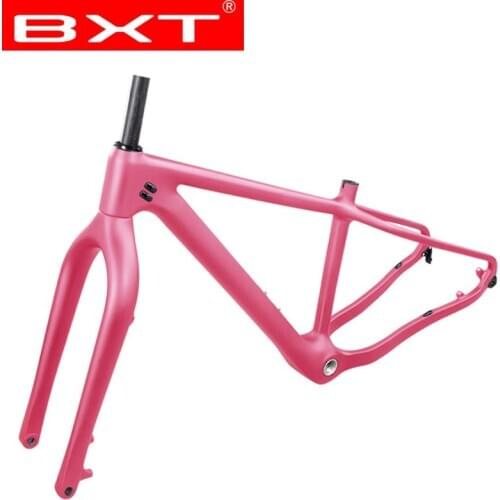 BXT snow carbon fat bike frame 26er*16/18inch Frame Rear Hanger 197*12mm 190*9mm full carbon bike frame+fork