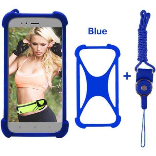 Phone Case For Blackview BV7000 / BV8000 Pro Universal Soft Silicone Bumper Back Case With Lanyard Cover For Blackview BV9000