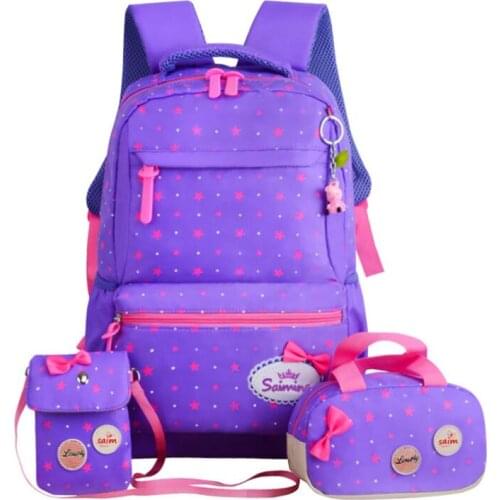 Children School Bags Teenagers Girls Printing Rucksack school Backpacks 3pcs/Set Mochila kids travel backpack Cute shoulder bag