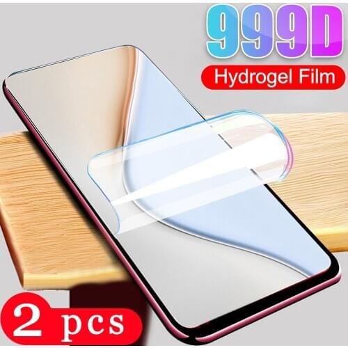 2Pcs full protective cover for xiaomi Pocophone F1 Poco C3 X3 X2 M2 F2 pro hydrogel film mi play screen protector Not Glass film