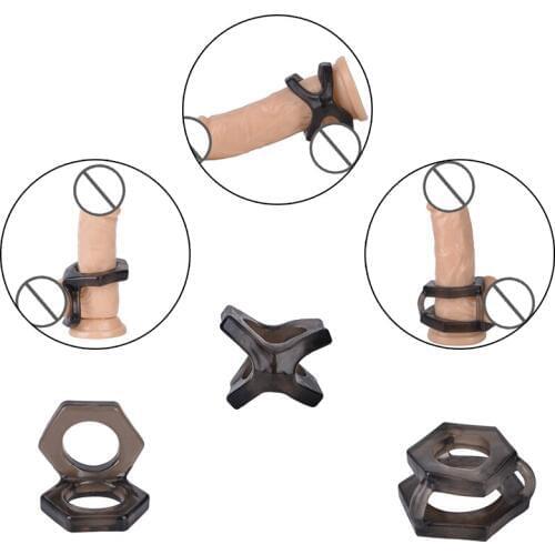 Adult Toys Shop Soft Dick Rings Dick Extender Enlargement Silicone Sex Toys For Men Time Delay Ejaculation секс игрушки Erotic