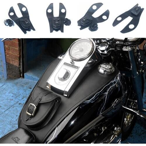 PU Leather Tank Panel with Pouch for Harley Softail Fatboy HERITAGE PU TANK Cover Panel Pad Chap Bib
