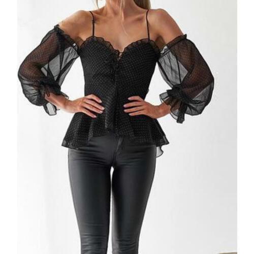 Блузки в горошек JUNSRM China At AliExpress